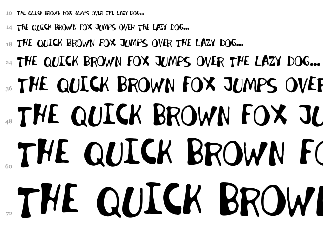 Invader Candy font waterfall